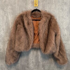 Faux Fur Brown Jacket